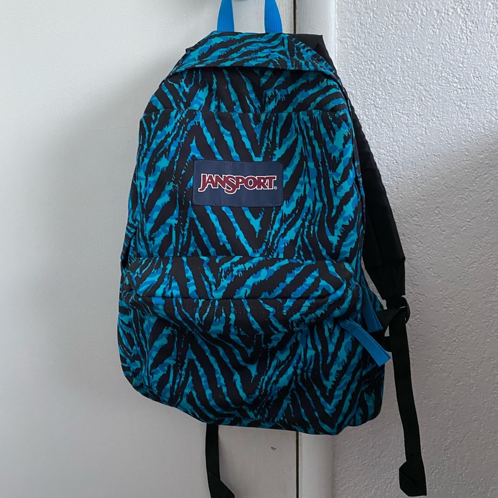 Jansport Blue Zebra backpack